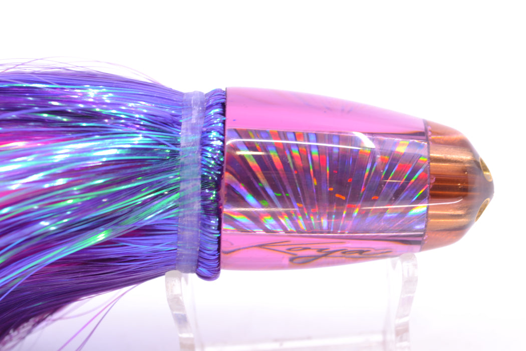 Koya Lures Purple Rainbow Starburst 1/4" Jet Clean Sweep Bullet 10" 7oz Strobez Purple/Pink GZE