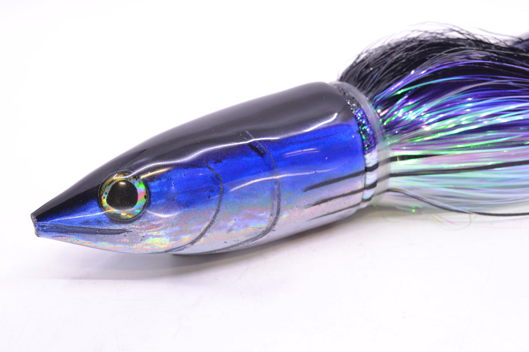Ali'i Kai Lures Aku 12" 10.7oz EZ Flash Black-Purple Stripes-White with Aku Stripes
