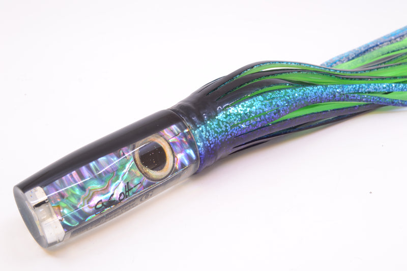 Marlin Magic Blue-Purple Abalone Black Back Medium Hard Head 9" 5oz Skirted