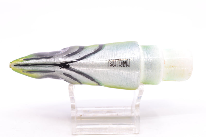 Tsutomu Lures Blue-Green-Yellow Black Splatter Back Non-Jetted Kona Dragon 9"+ 6.4oz