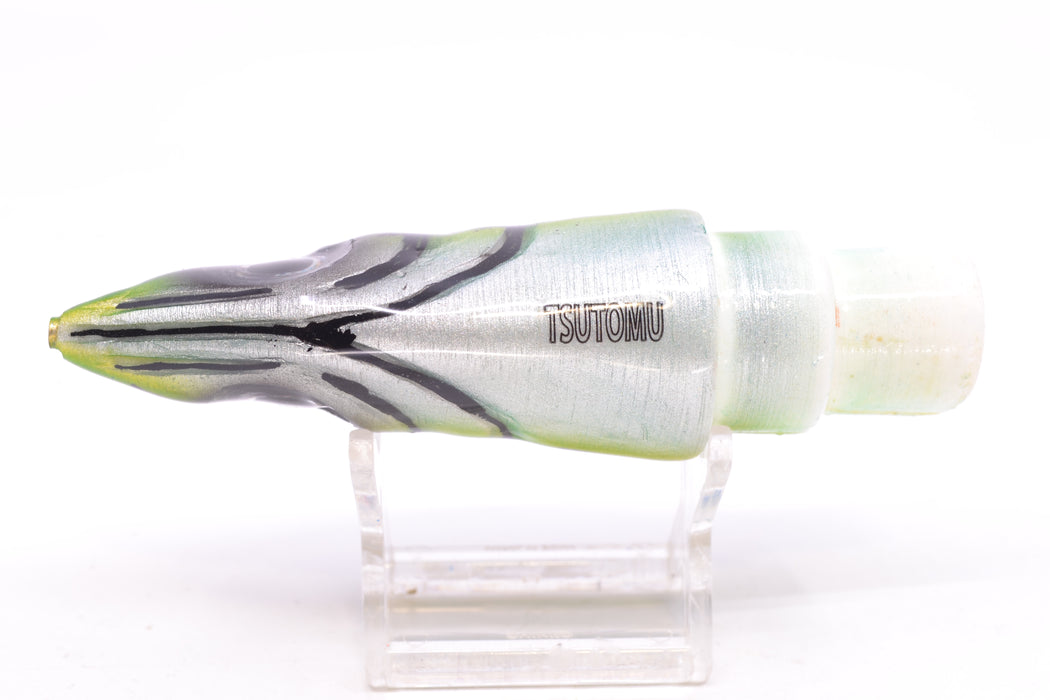 Tsutomu Lures Blue-Green-Yellow Black Splatter Back Non-Jetted Kona Dragon 9"+ 6.4oz GZE