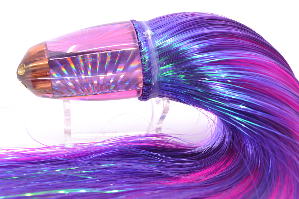 Koya Lures Purple Rainbow Starburst 1/4" Jet Clean Sweep Bullet 10" 7oz Strobez Purple/Pink GZE