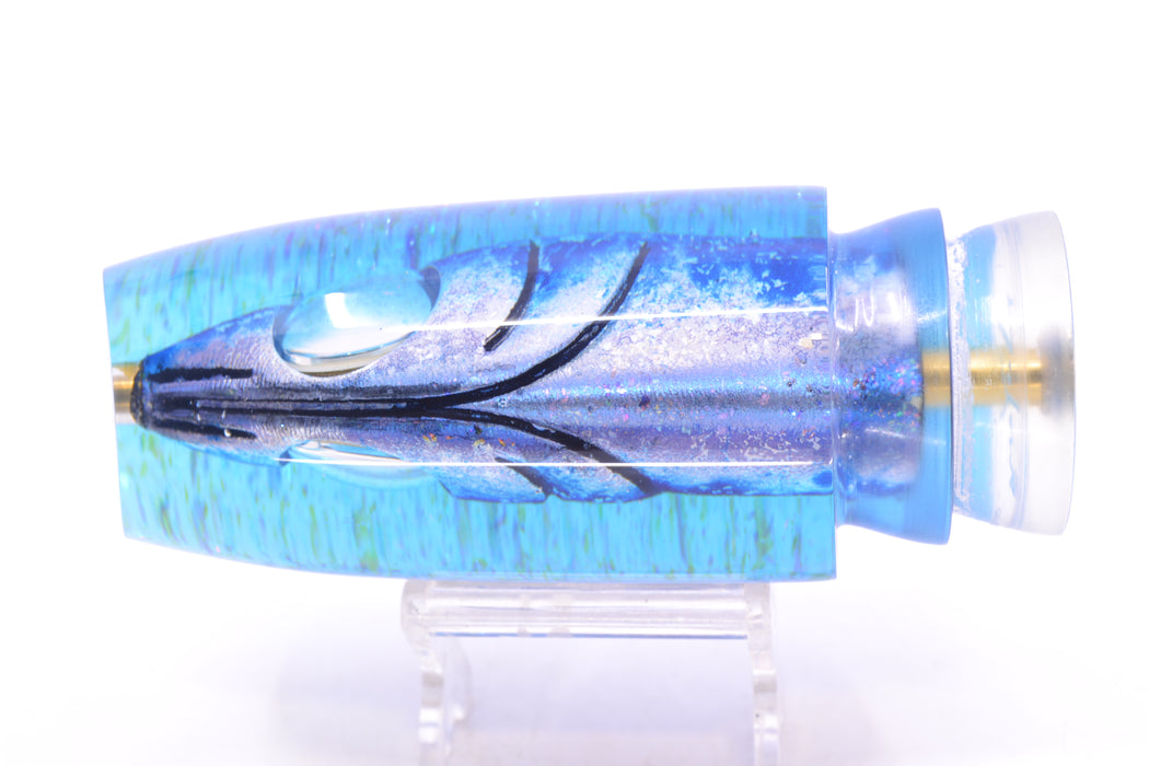 Joe Yee by KEGZ-Niiyama Collab Blue Fish Head Blue Back Super Plunger 14" 7.2oz