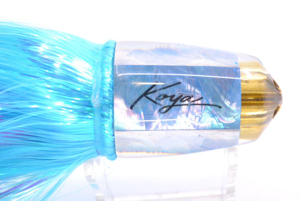 Koya Lures Ice Blue MOP 4-Hole Bullet 9"+ 7oz Strobez Ice Blue/Pink GZE
