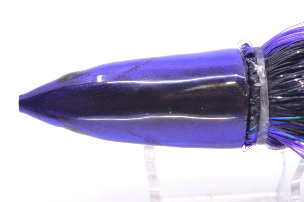 Ali'i Kai Lures Small Aku 9" 6oz EZ Flash Black-Purple Stripes-White with Aku Stripes