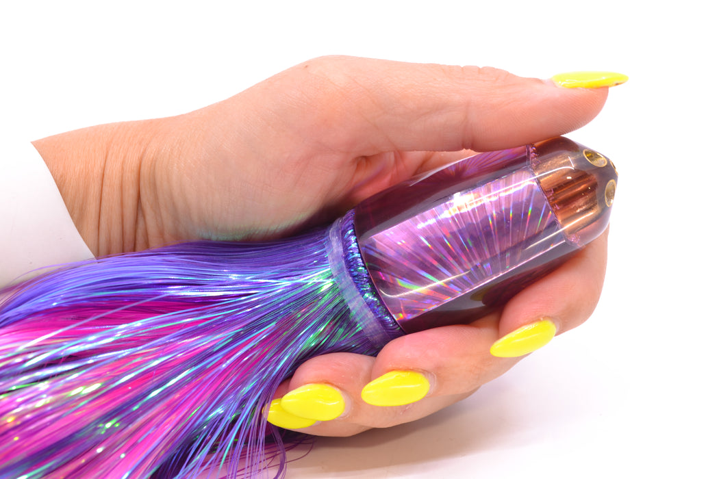 Koya Lures Purple Rainbow Starburst 1/4" Jet Clean Sweep Bullet 10" 7oz Strobez Purple/Pink GZE