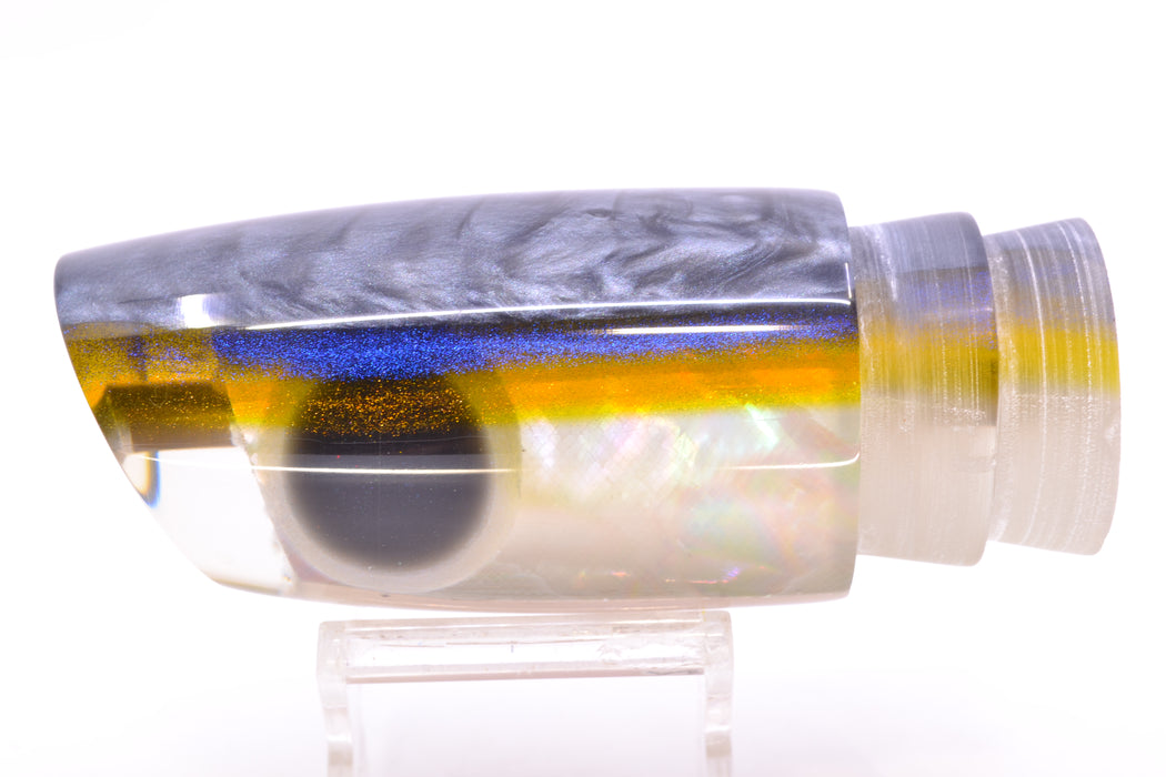 Ali'i Kai Lures White MOP Gray-Blue-Yellow Back Yakuza 14" 6.8oz