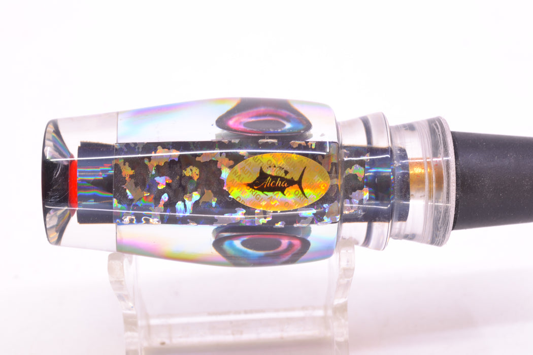 Aloha Lures Black Wrap Turquoise-Purple Dichro Black-Silver Back Kona Mongo 9" 5.2oz