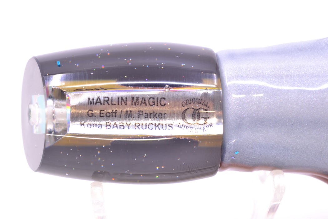 Marlin Magic Lures Golden MOP Black Back Red Eyes Baby Ruckus 10" 6.5oz Skirted