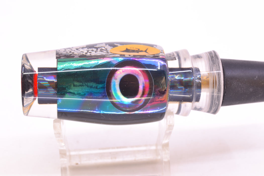Aloha Lures Black Wrap Turquoise-Purple Dichro Black-Silver Back Kona Mongo 9" 5.2oz