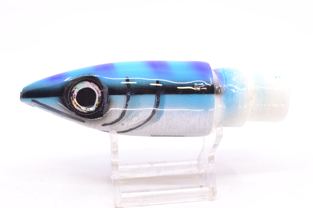 Tsutomu Lures Blue & Purple Bars-Black Line Non-Jetted Kona Dragon 9"+ 6.4oz GZE
