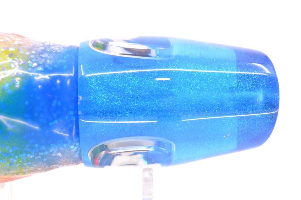 Joe Yee Lures by KEGZ Blue Pearl Doll Eyes Apollo 12" 7.4oz Skirted Blue Bars/Chartreuse GZE