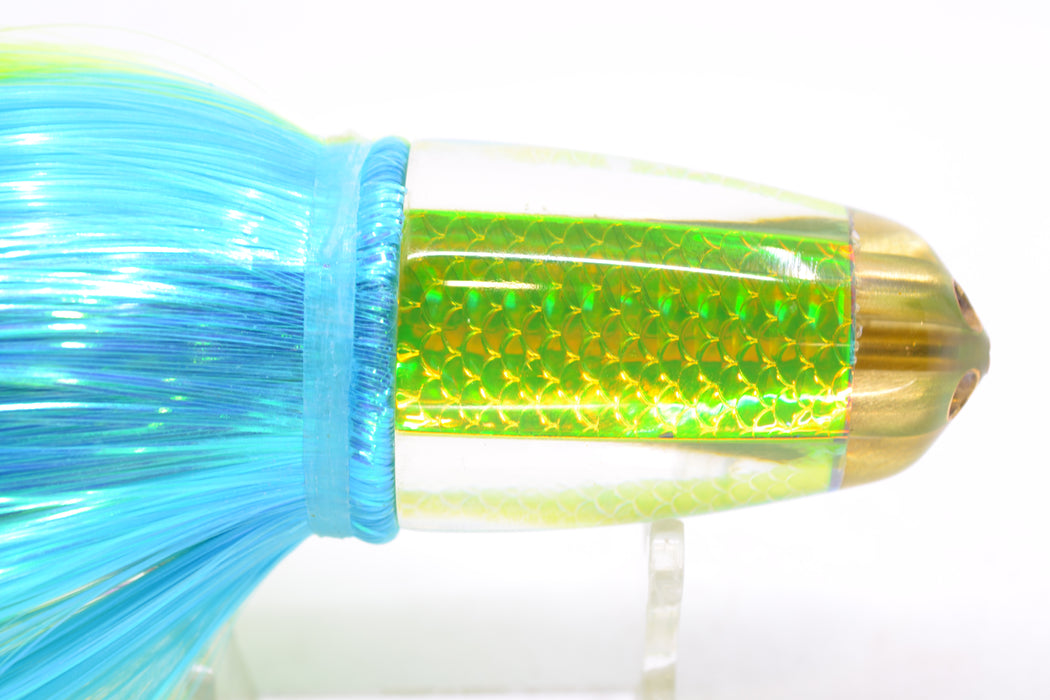 Koya Lures Green Rainbow Scale 1/4" Jet Clean Sweep Bullet 10" 7oz Strobez Ice Blue-Green GZE