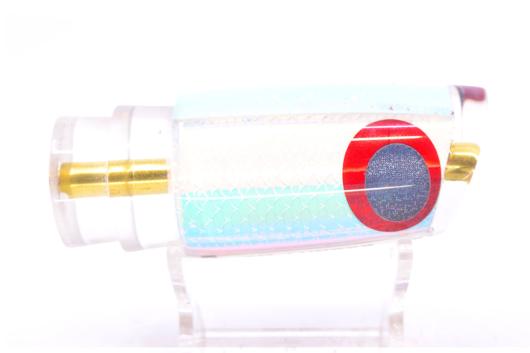 Koya Lures Ice Rainbow Scale Black-Red Eyes JP Small Lunger 10" 3.5oz