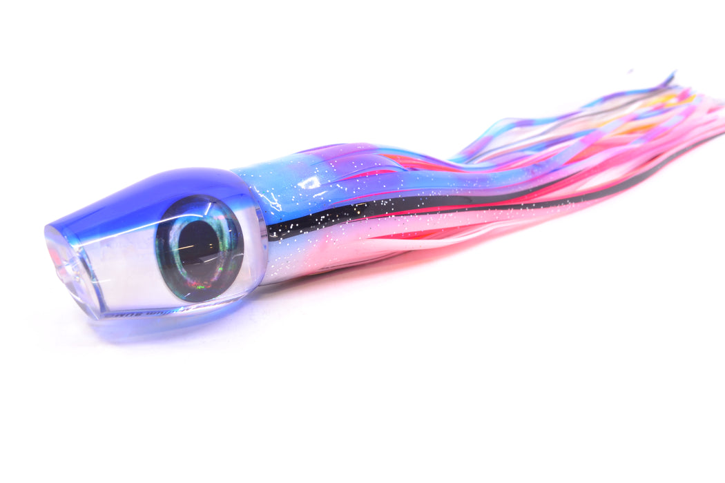 Moyes Lures White MOP Blue Back Taxi Eyes Medium Sumo 12" 6.8oz Skirted Gay Bob GZE