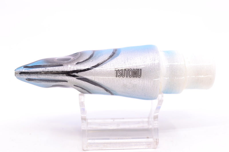 Tsutomu Lures Blue & Purple Bars-Black Line Non-Jetted Kona Dragon 9"+ 6.4oz