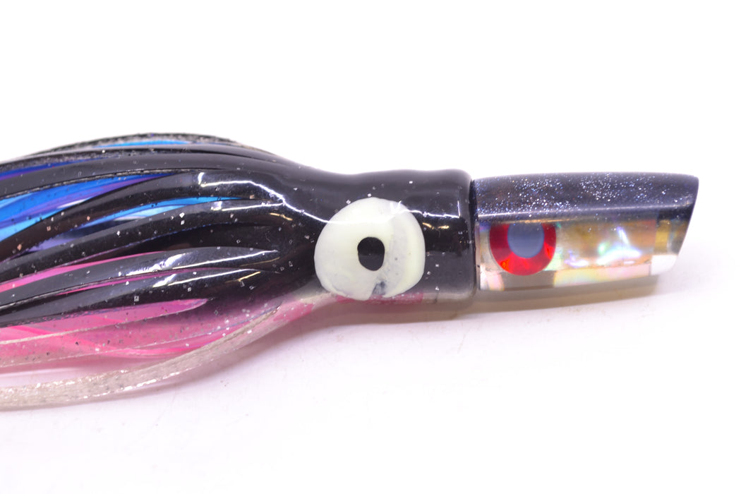 Coggin Lures Iridescent Pearl Black Back Mini Baby Peanut Stick 4.5" 1oz Skirted Black-Clear