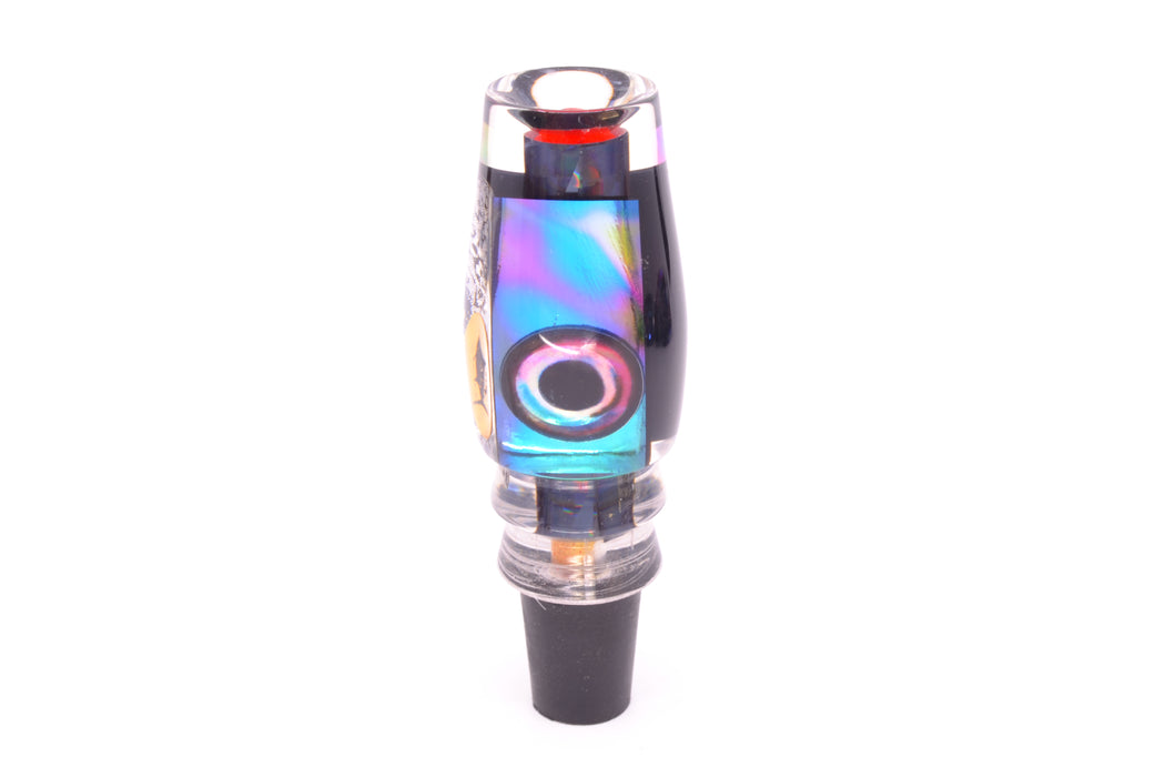 Aloha Lures Black Wrap Turquoise-Purple Dichro Black-Silver Back Kona Mongo 9" 5.2oz