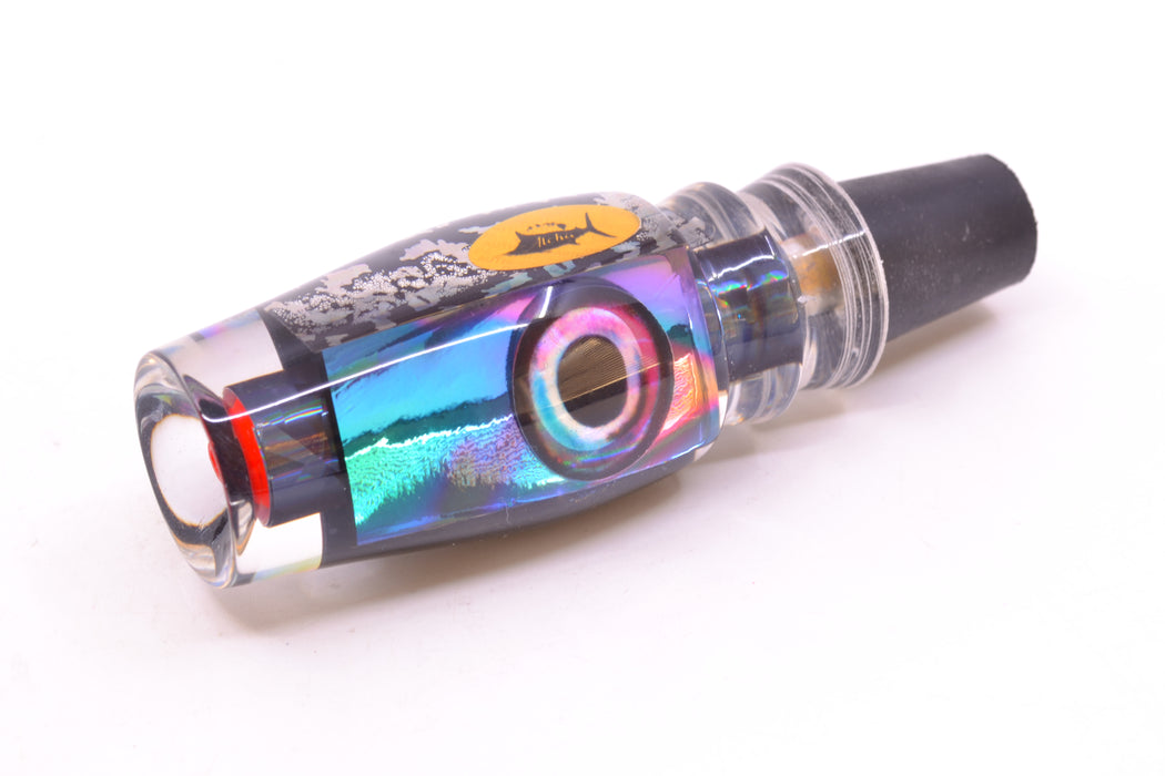 Aloha Lures Black Wrap Turquoise-Purple Dichro Black-Silver Back Kona Mongo 9" 5.2oz
