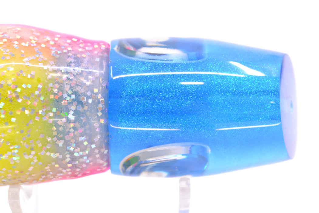 Joe Yee Lures by KEGZ Blue Pearl Doll Eyes Apollo 12" 7.4oz Skirted Blue Bars/Chartreuse GZE