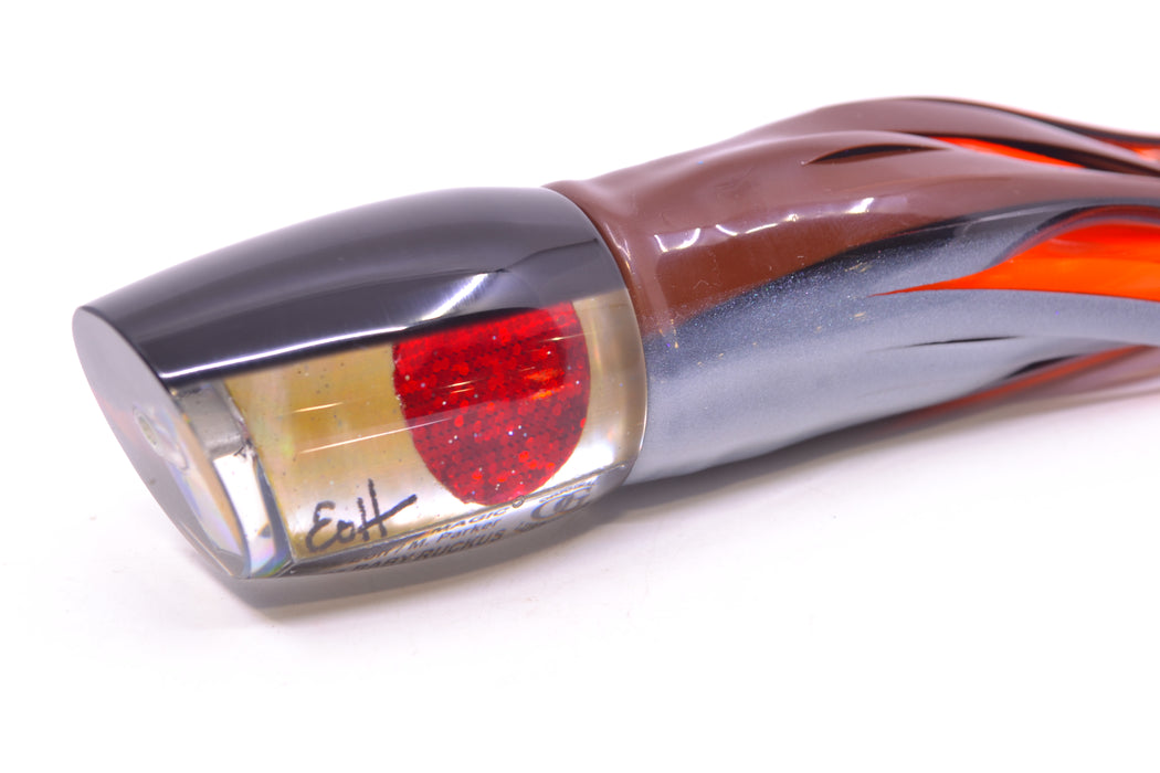 Marlin Magic Lures Golden MOP Black Back Red Eyes Baby Ruckus 10" 6.5oz Skirted