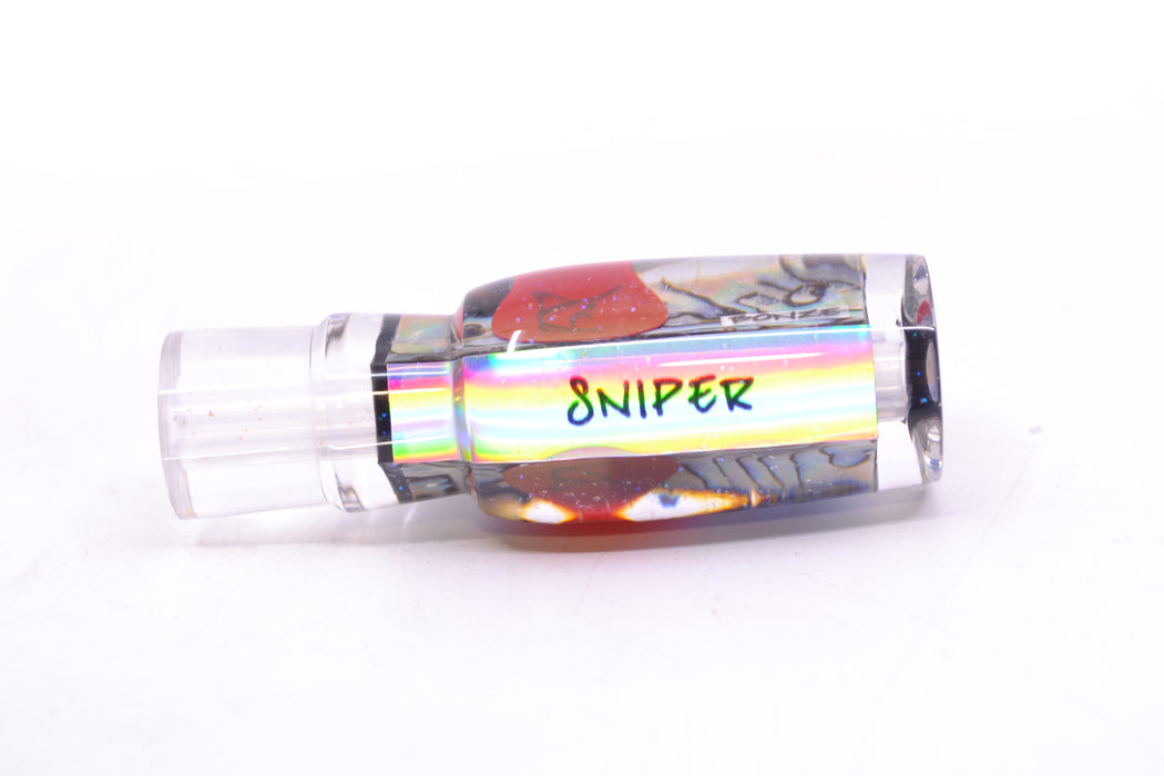 Bonze Lures Paua Shell Red Eyes Sniper 5" 0.4oz GZE