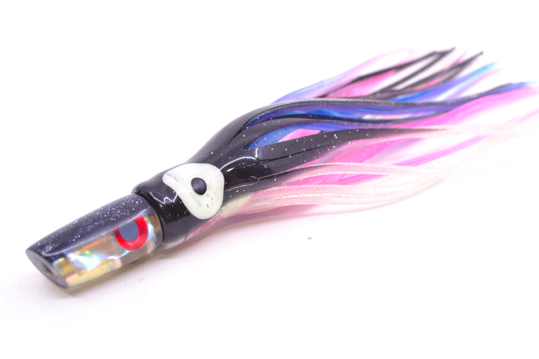 Coggin Lures Iridescent Pearl Black Back Mini Baby Peanut Stick 4.5" 1oz Skirted Black-Clear