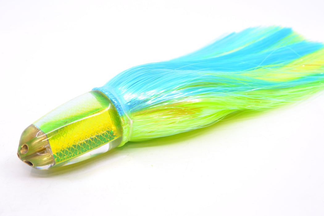Koya Lures Green Rainbow Scale 1/4" Jet Clean Sweep Bullet 10" 7oz Strobez Ice Blue-Green GZE