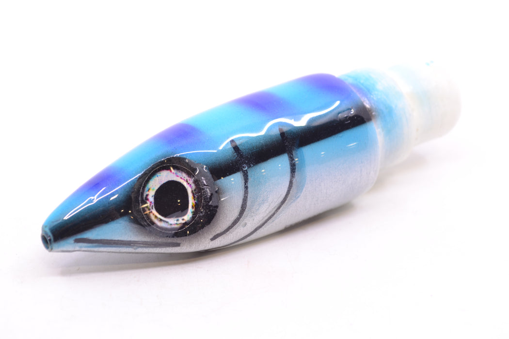 Tsutomu Lures Blue & Purple Bars-Black Line Non-Jetted Kona Dragon 9"+ 6.4oz GZE