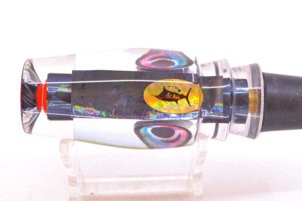 Aloha Lures Black Wrap Blue-Purple Dichro Black Aurora Back Kona Mongo 9" 5.2oz