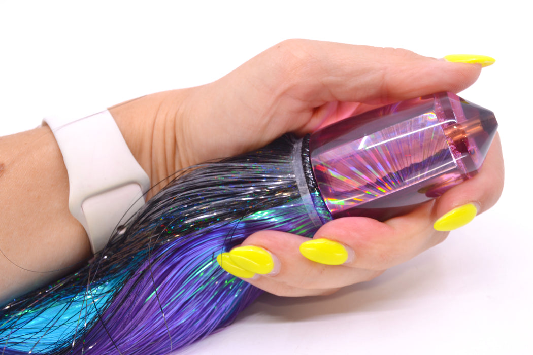 Koya Lures Purple Rainbow Starburst Bullet 9"+ 7.5oz Strobez Black-Purple/Ice Blue GZE