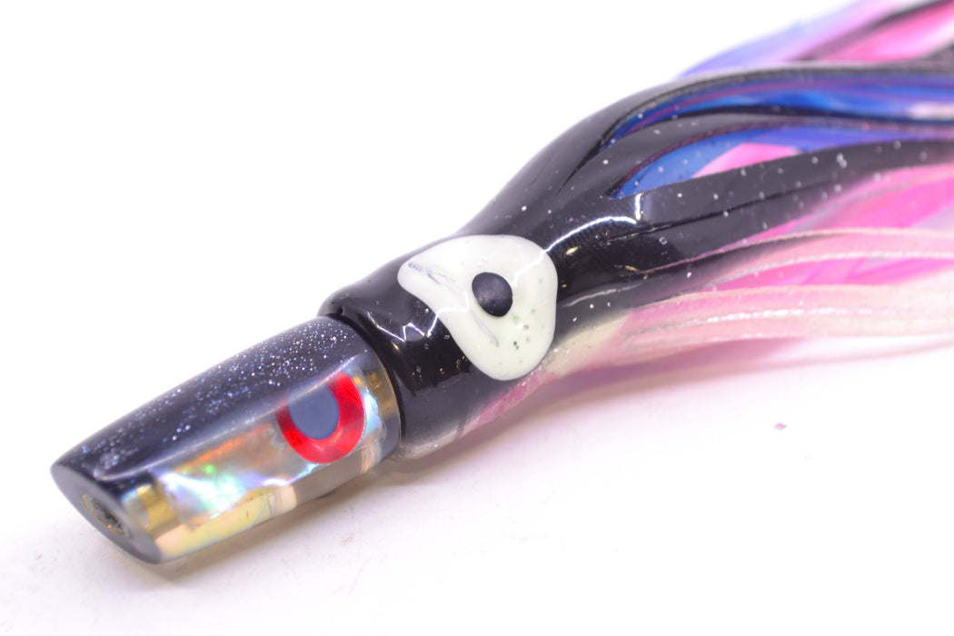 Coggin Lures Iridescent Pearl Black Back Mini Baby Peanut Stick 4.5" 1oz Skirted Black-Clear