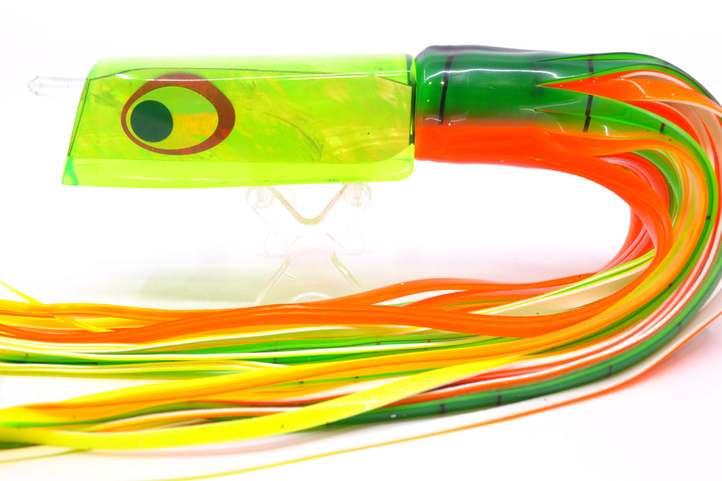 Marlinstar Chartreuse MOP Medium Tomahawk G4 9"+ 5.2oz Skirted Guacamaya GZE