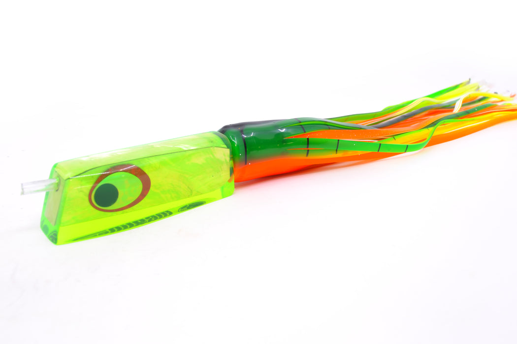 Marlinstar Chartreuse MOP Medium Tomahawk G4 9"+ 5.2oz Skirted Guacamaya GZE