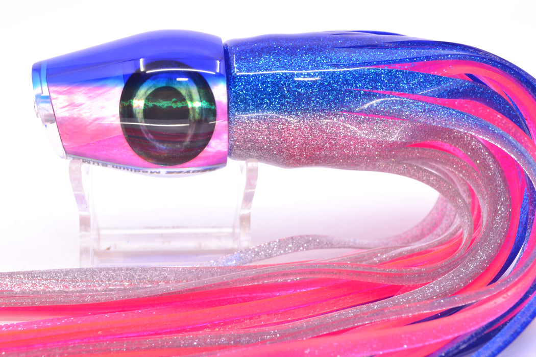 Moyes Lures Pink MOP Blue Back Taxi Eyes Medium Sumo 12" 6.8oz Skirted Blue-Silver GZE