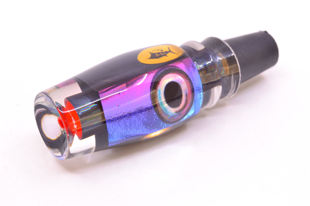 Aloha Lures Black Wrap Blue-Purple Dichro Black Aurora Back Kona Mongo 9" 5.2oz