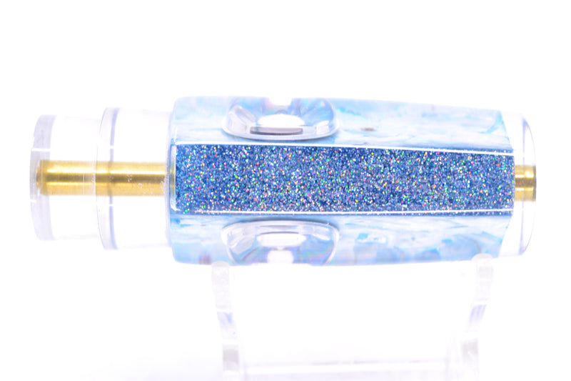 Koya Lures Ice Blue Awabi Silver Glitter Pearl Doll Eyes Hard Head 9" 2oz