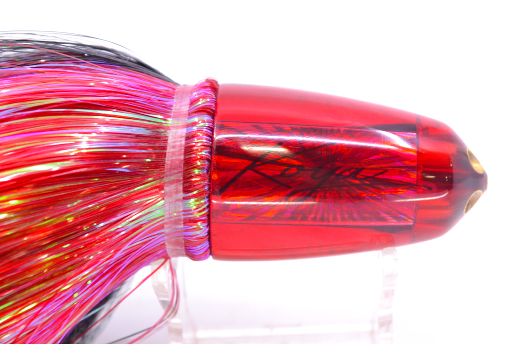 Koya Lures Red Rainbow Starburst 1/4" Jet Clean Sweep Bullet 10" 7oz Strobez Black-Red GZE