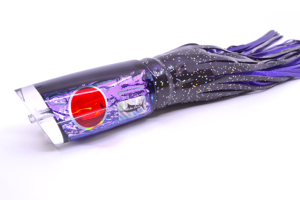 Aloha Lures Purple Dichro Black Back Smash Bait 14" 13.5oz Skirted Black/Purple GZE