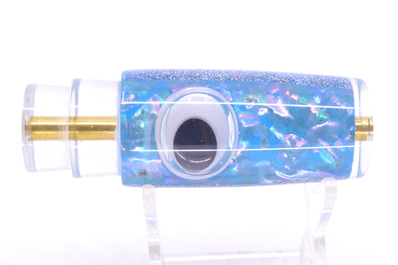 Koya Lures Ice Blue Awabi Silver Glitter Pearl Doll Eyes Hard Head 9" 2oz