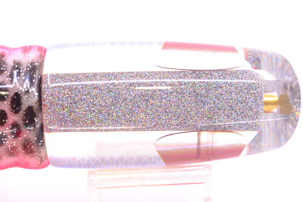 Koya Lures Holographic Rainbow Scale Medium Poi Dog 14" 11oz Skirted White-Pink GZE