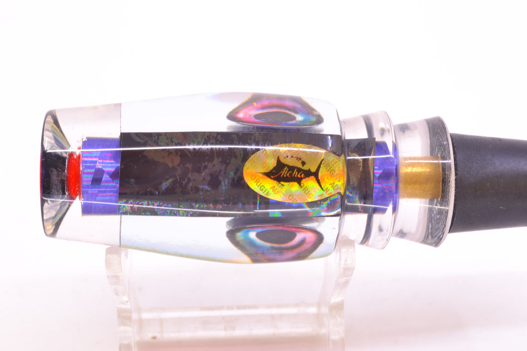 Aloha Lures Purple Wrap Blue-Purple Dichro Black Aurora Back Kona Mongo 9" 5.2oz