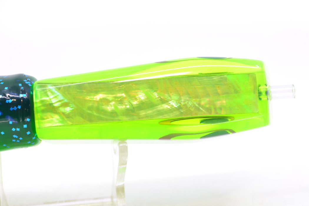 Marlinstar Chartreuse MOP Medium Tomahawk G4 9"+ 5.2oz Skirted Mahi GZE