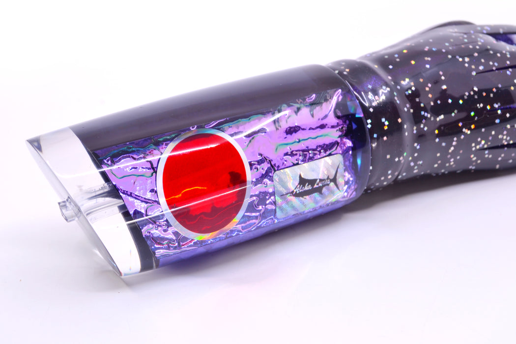 Aloha Lures Purple Dichro Black Back Smash Bait 14" 13.5oz Skirted Black/Purple GZE