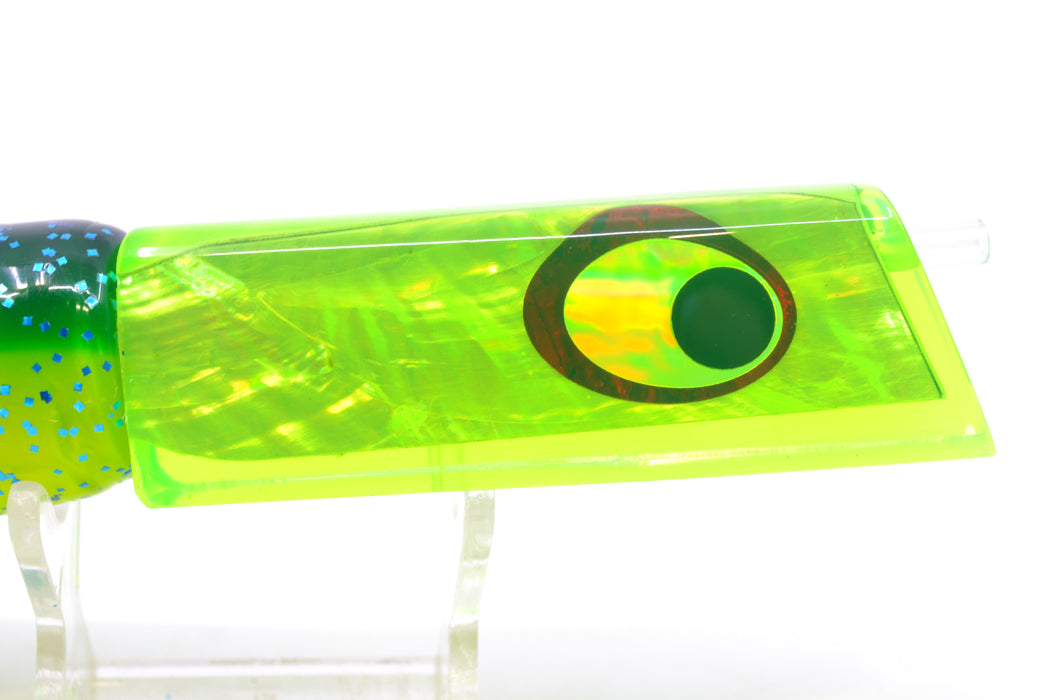 Marlinstar Chartreuse MOP Medium Tomahawk G4 9"+ 5.2oz Skirted Mahi GZE