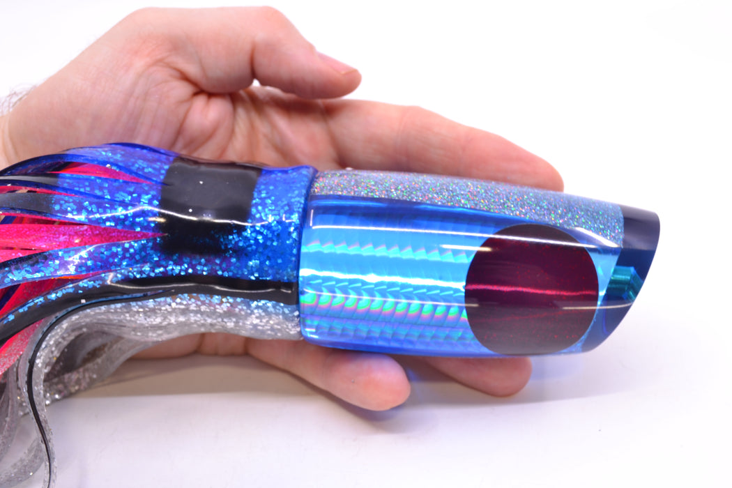 Koya Lures Blue Rainbow Scale Medium Poi Dog 14" 11oz Skirted Blue-Silver-Pink GZE