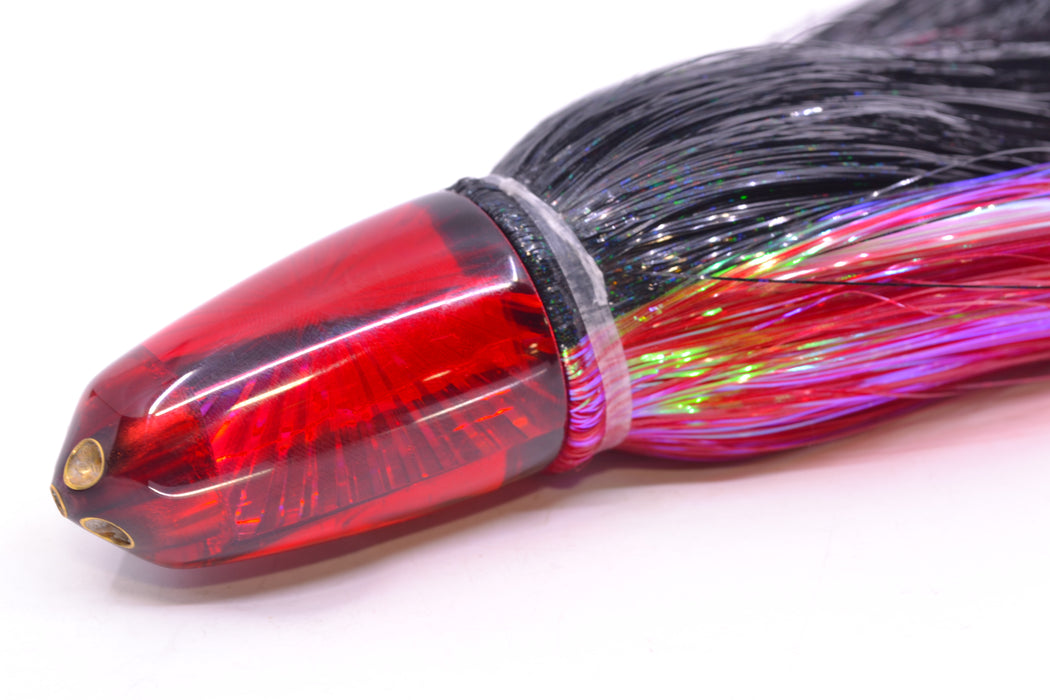 Koya Lures Red Rainbow Starburst 1/4" Jet Clean Sweep Bullet 10" 7oz Strobez Black-Red GZE