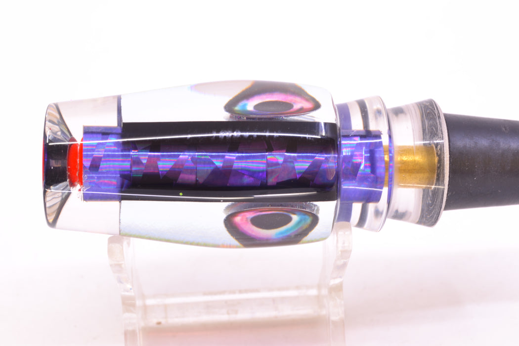 Aloha Lures Purple Wrap Blue-Purple Dichro Black Aurora Back Kona Mongo 9" 5.2oz