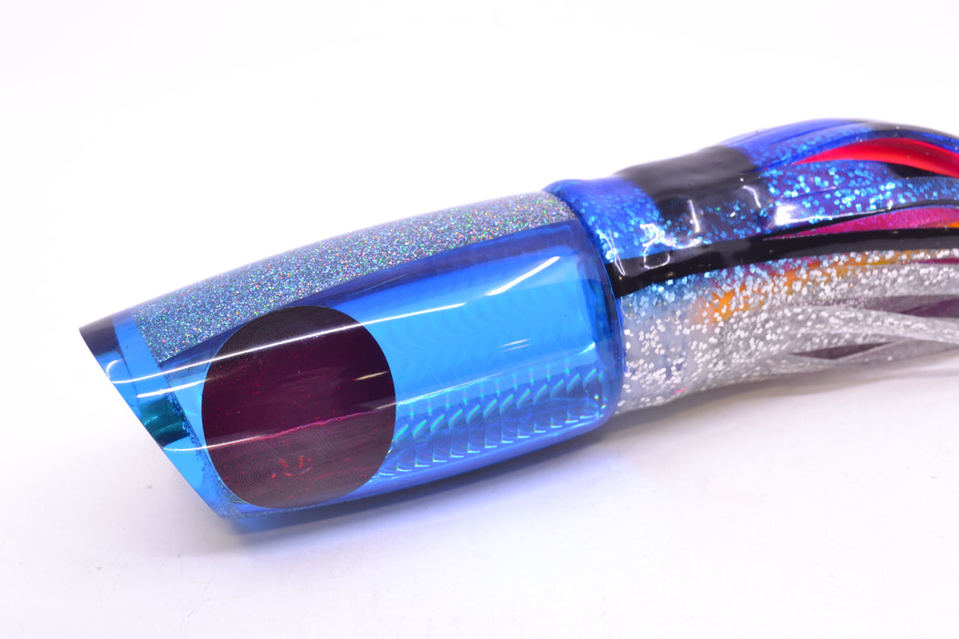 Koya Lures Blue Rainbow Scale Medium Poi Dog 14" 11oz Skirted Blue-Silver-Pink GZE