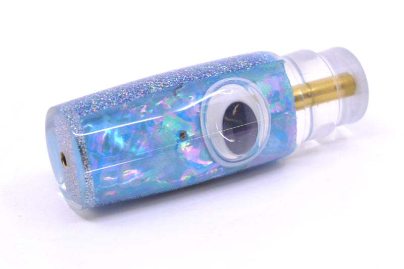Koya Lures Ice Blue Awabi Silver Glitter Pearl Doll Eyes Hard Head 9" 2oz